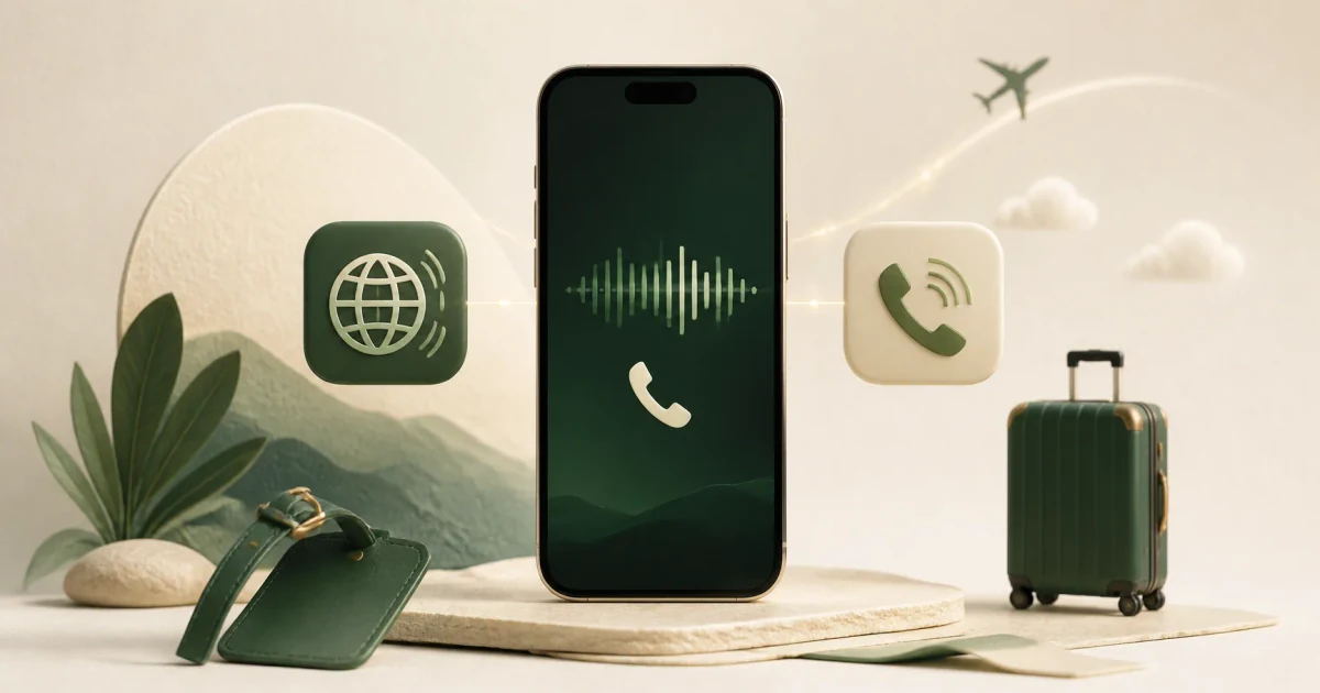 Telefon podróżny łączący dane komórkowe z rozmową internetową